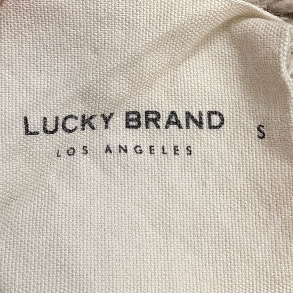 LUCKY BRAND Textured Hoodie in Straw Heat Knit Beige Small - Picture 4 of 10